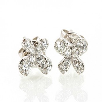Pendientes Oro Blanco Brillantes 0.27 quilates