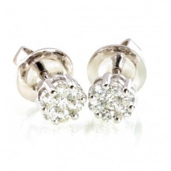 Pendientes Oro Blanco y Brillantes