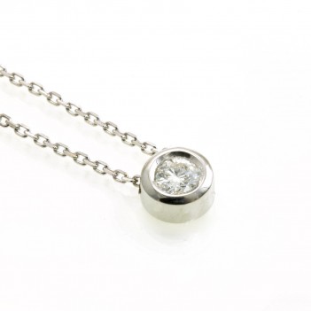 Colgante con Diamante Oro Blanco O.10 Kt