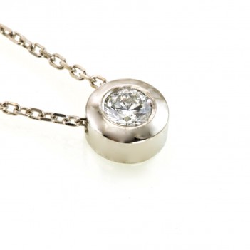 Colgante Oro Blanco con Brillantes de 0.30 quilates