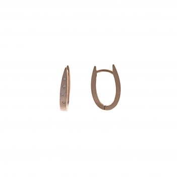 Pendientes plata rosa con circonitas