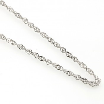 Cadena en oro blanco de 45 cm