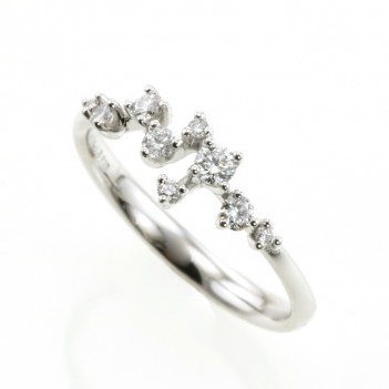Anillo en oro blanco brillantes