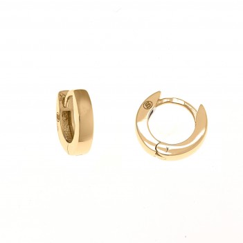 Pendientes estilo aros en plata dorada