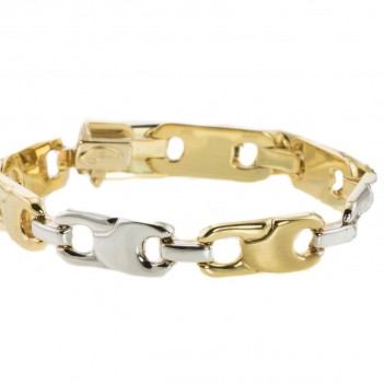 Pulsera Oro Blanco y Oro Amarillo