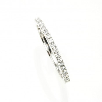 Anillo en oro blanco brillantes de 0.14 quilates