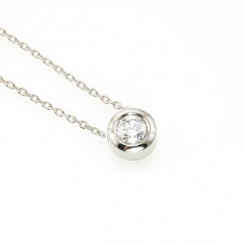 Colgante Oro Blanco Brillante 0.15 quilates