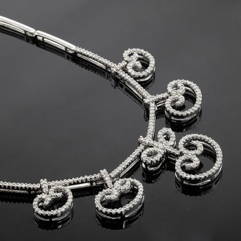 Collar oro blanco brillantes