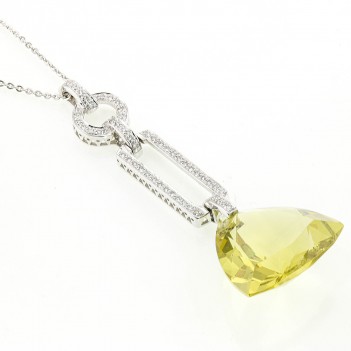 Colgante cuarzo lemon 15.16 quilates