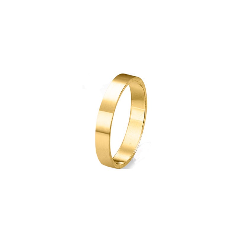 Alianza Plana Oro Amarillo 3 mm