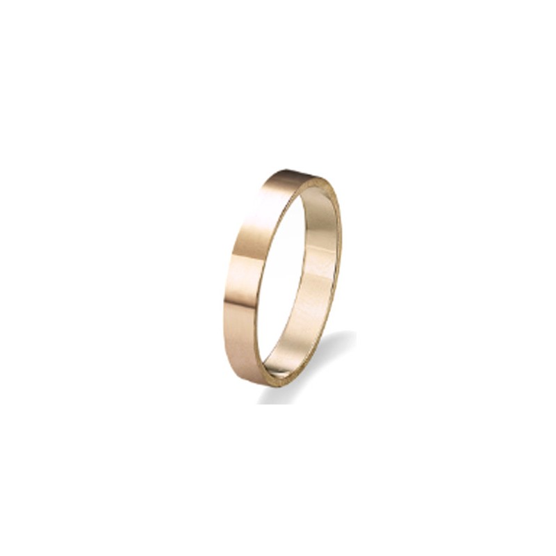 Alianza Plana Oro Rosa 2 mm