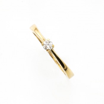 Anillo oro amarillo brillante