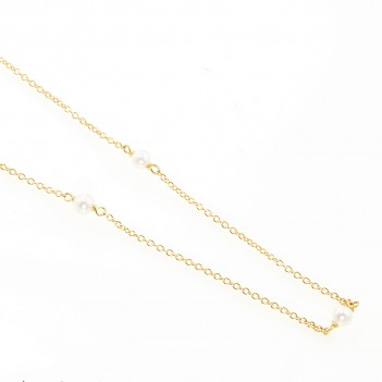 Collar oro amarillo perlas