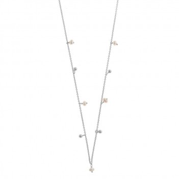Collar plata perlitas