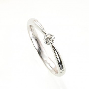 Anillo oro blanco brillante 0.18 quilates
