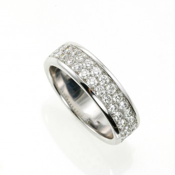 Anillo oro blanco brillantes 0.75 quilates