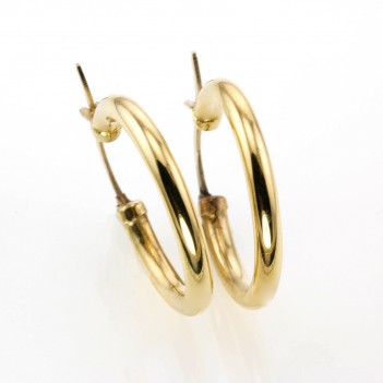 Pendientes aretes oro amarillo redondas