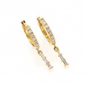 Pendientes oro amarillo brillantes
