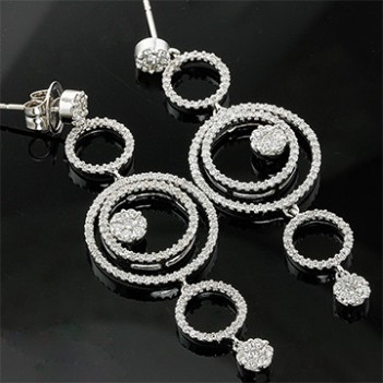Pendientes oro blanco diamantes 2.16 quilates