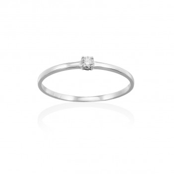 Anillo en Oro blanco diamante