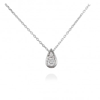 Gargantilla oro blanco brillantes
