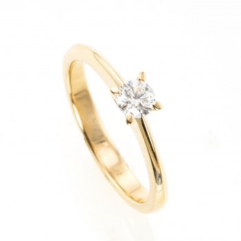 Anillo oro amarillo brillante
