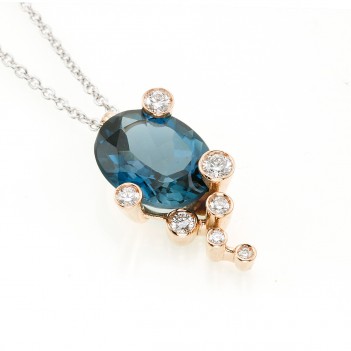 Colgante Topacio London Blue