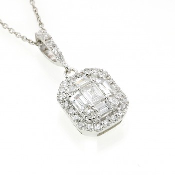 Colgante oro blanco diamantes 0.42 quilates
