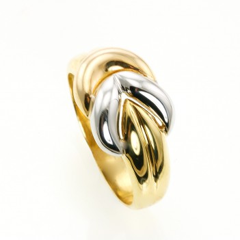 Anillo oro bicolor