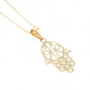 Colgante forma de cigüa oro amarillo